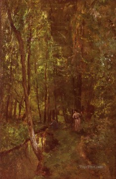 ウッズ Painting - フランソワ・ル・リュ・ド・ヴァルモンドワ・バルビゾン 印象派の風景 シャルル・フランソワ・ドービニーの森